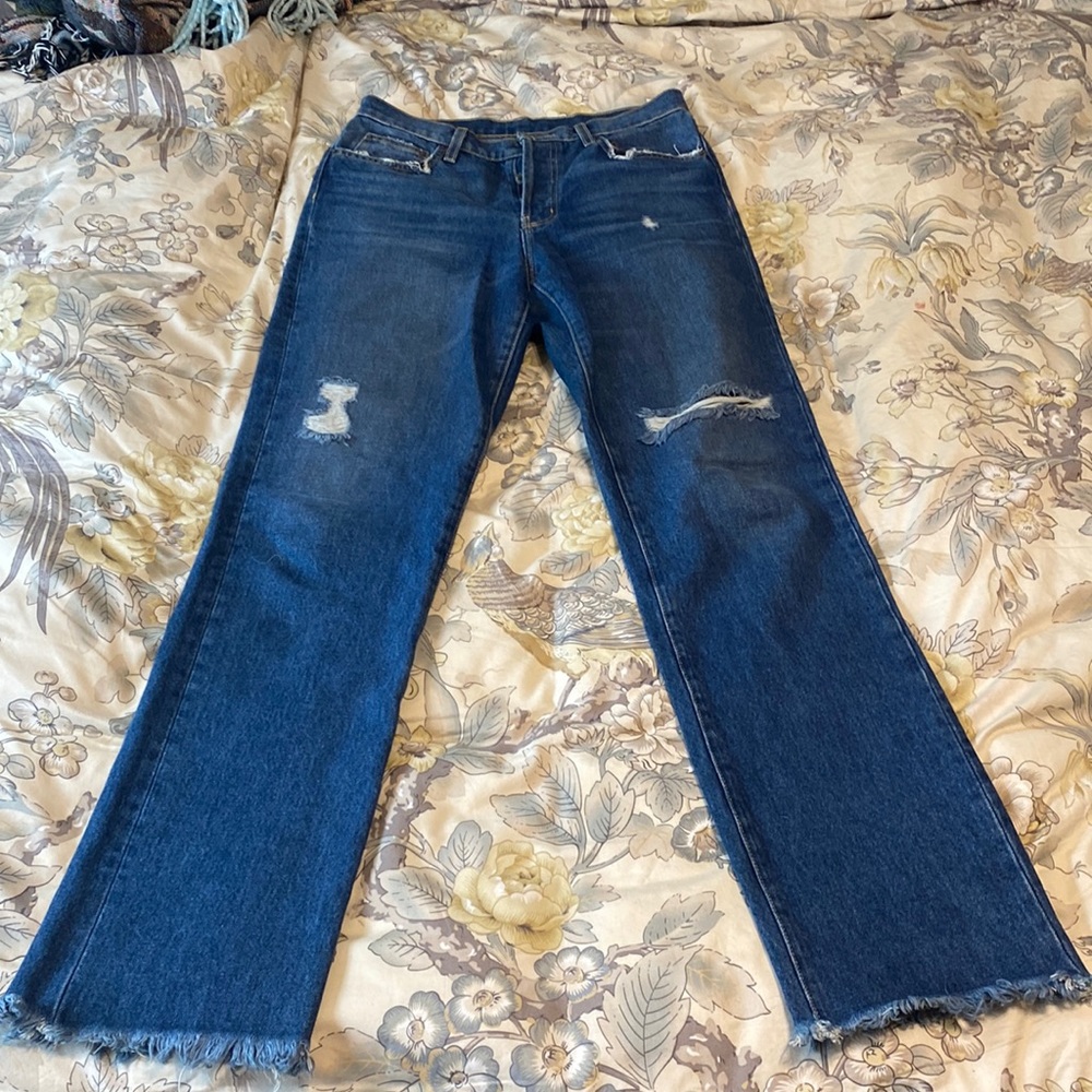 Carmar Distressed Straight Leg Jeans